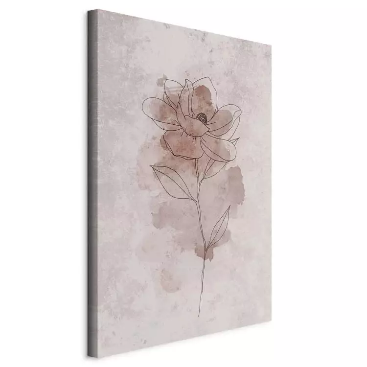 Flower of Joy (1-piece) Vertical - lineart of an abstract plant