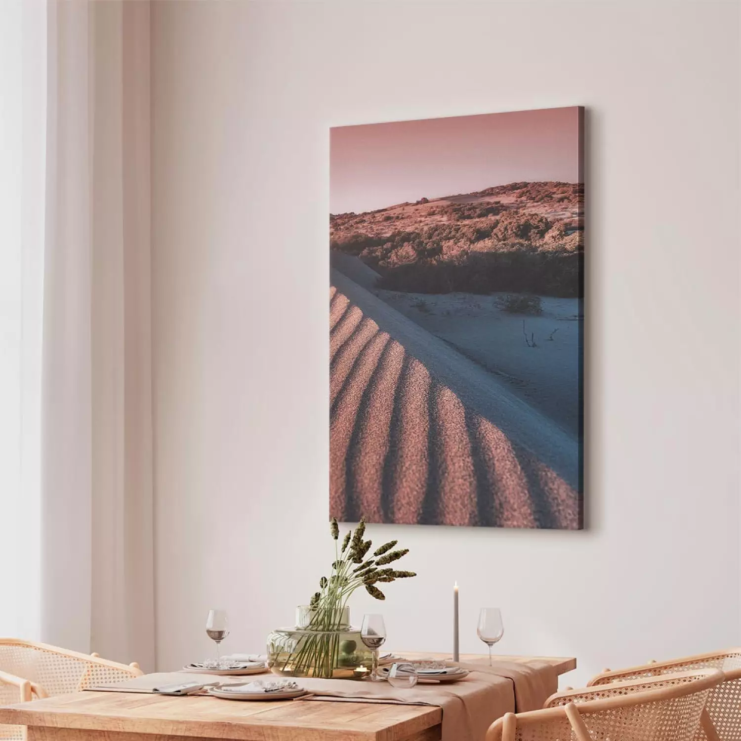 Canvas Pink Sands Vertical - landscape of the Arab desert