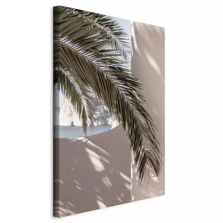 Terrace with a View (1-piece) Vertical - palm tree leaf in Morocco