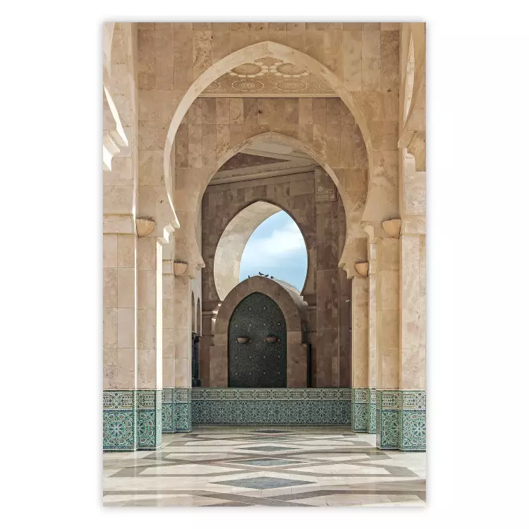 Poster Stone Arches - architecture of a light-colored building with columns and ornaments