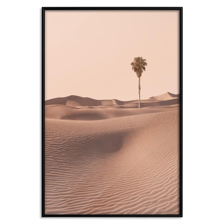 Poster Desert Flora - desert with a tree in an orange composition