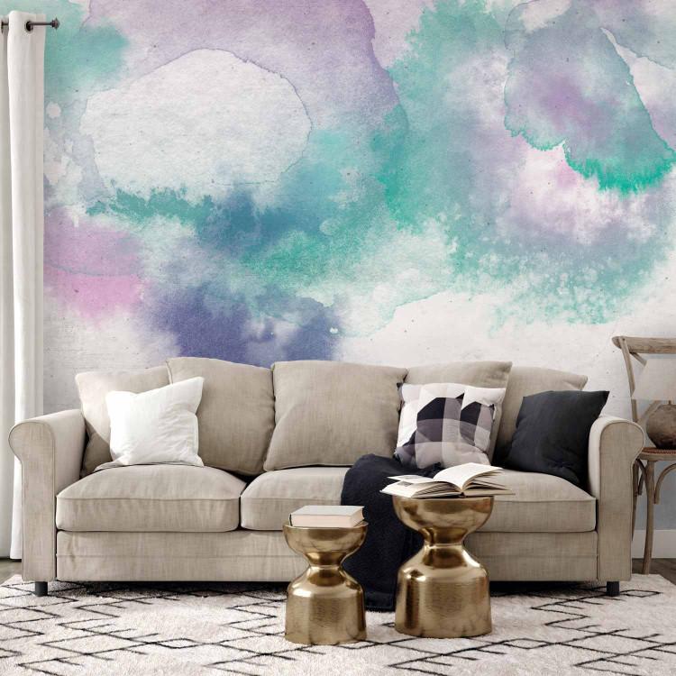 Wall Mural Colored clouds - Abstraction with shapes in Pantone 2022