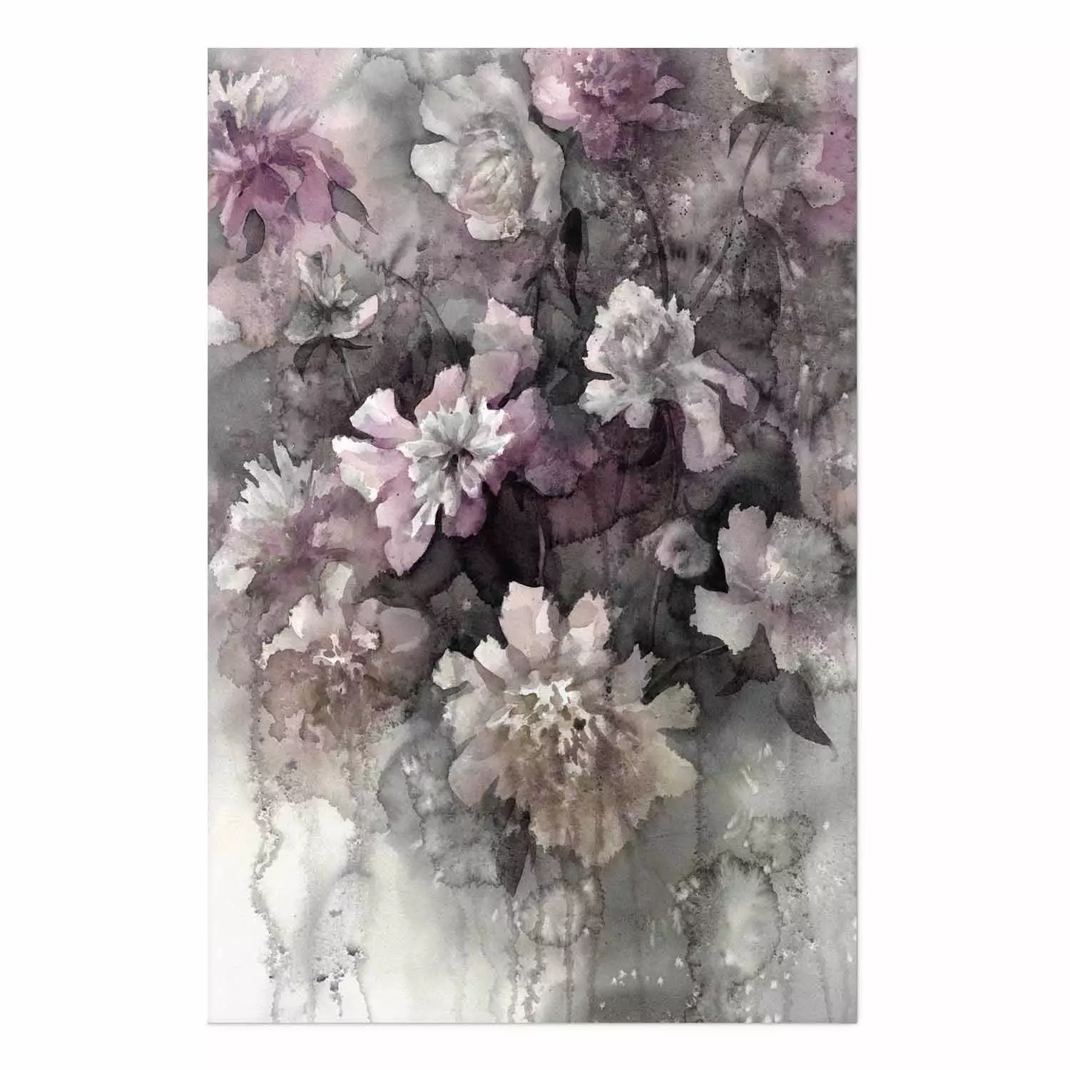 Poster Tinted Feeling - floral composition of flowers in a watercolor motif