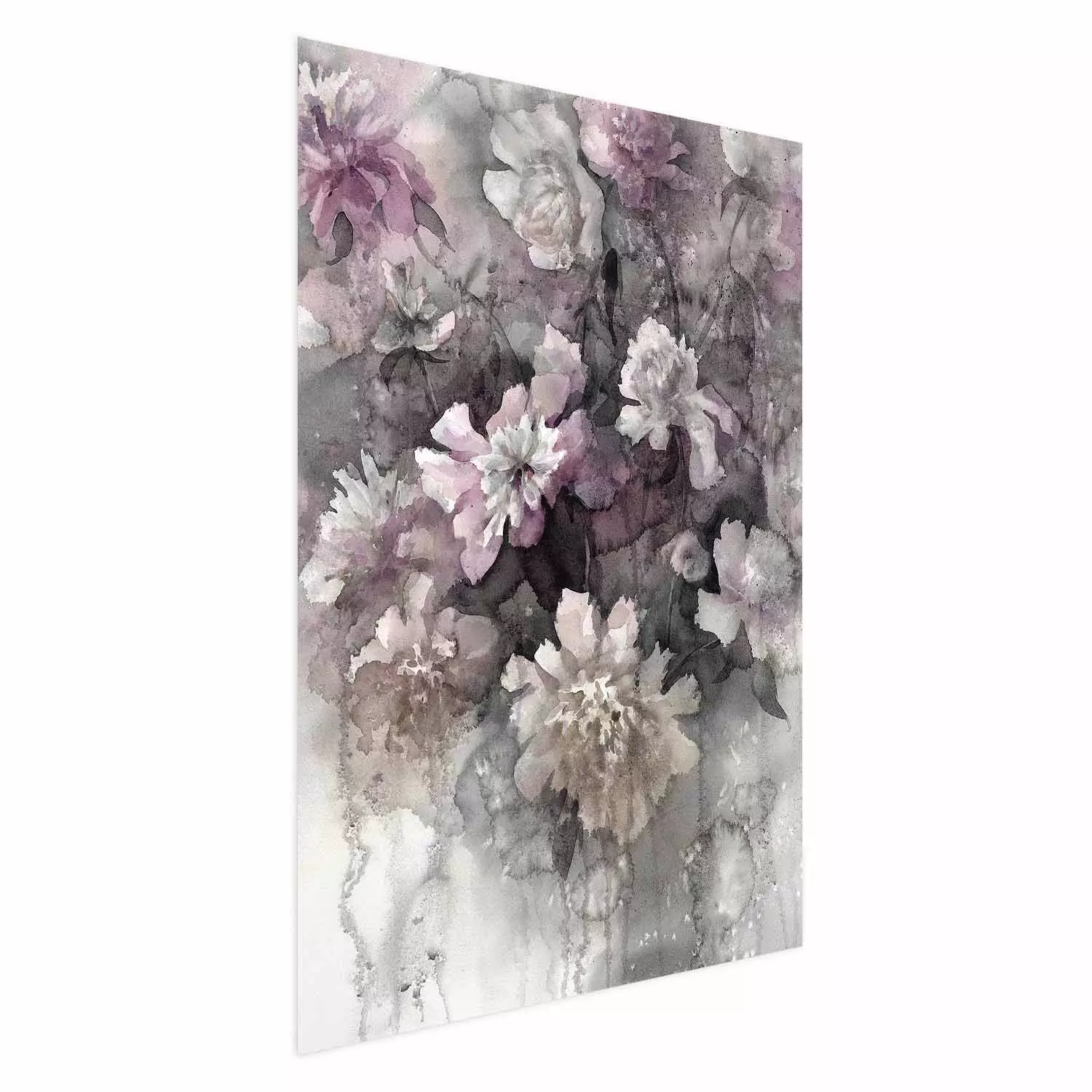 Poster Tinted Feeling - floral composition of flowers in a watercolor motif