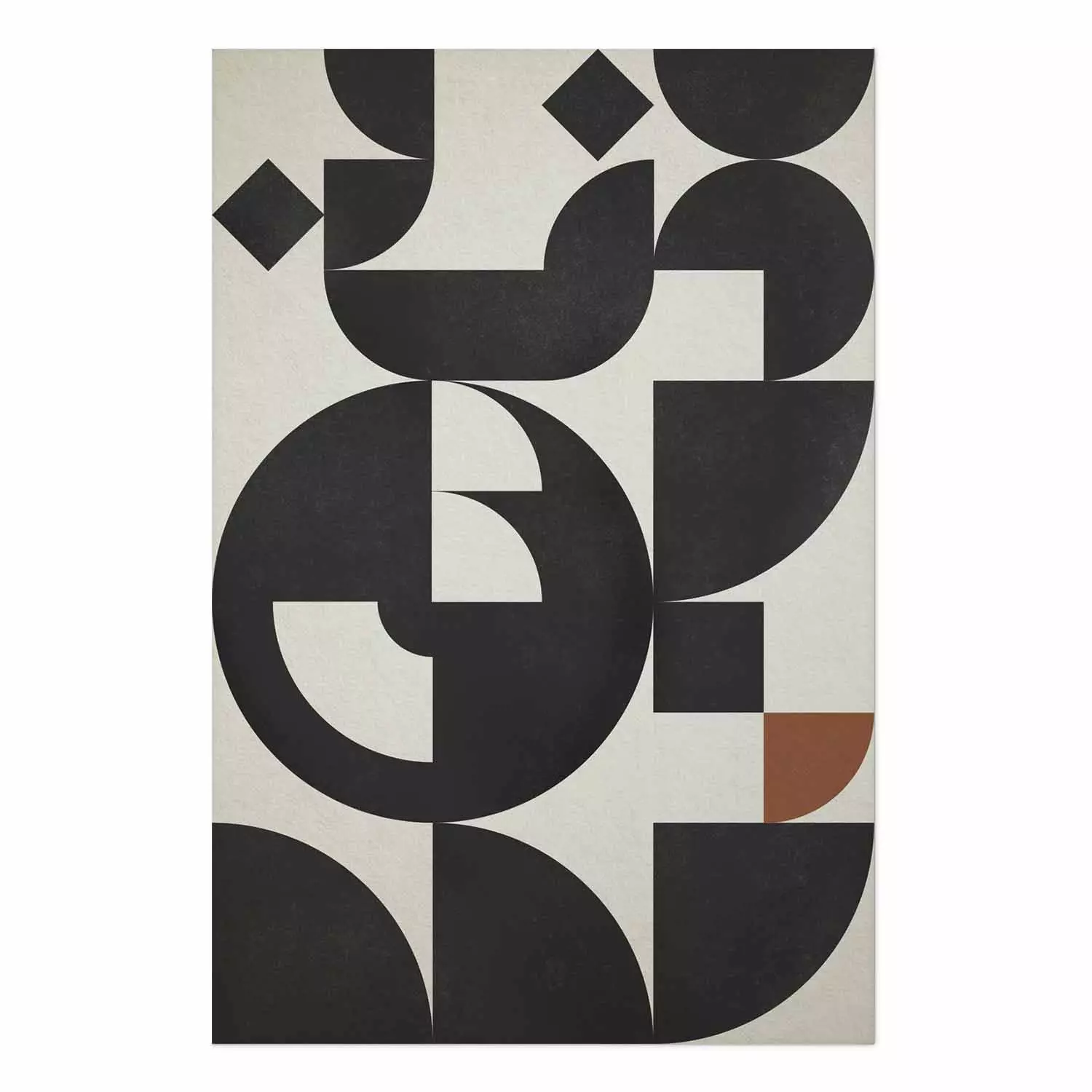 Wall Poster Great Waves - abstract composition of black geometric figures