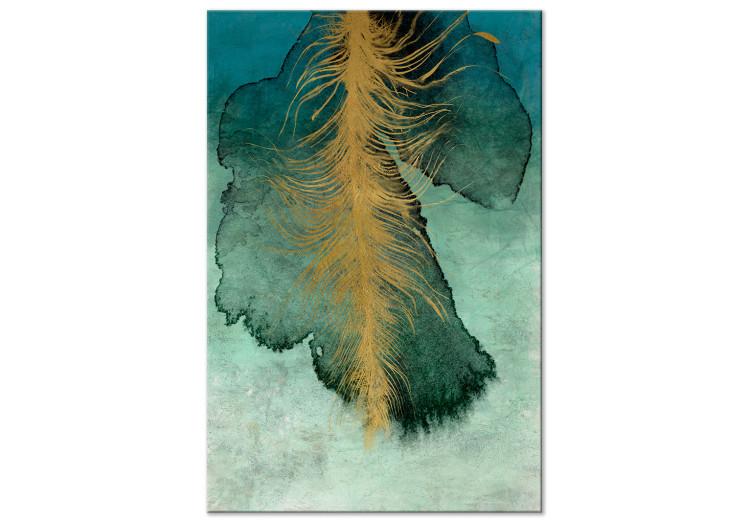 Canvas Celestial Composition (1-piece) Vertical - abstract leaf and feather