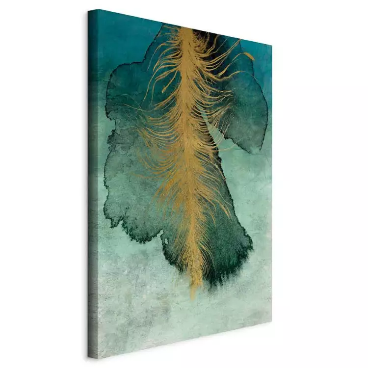 Celestial Composition (1-piece) Vertical - abstract leaf and feather