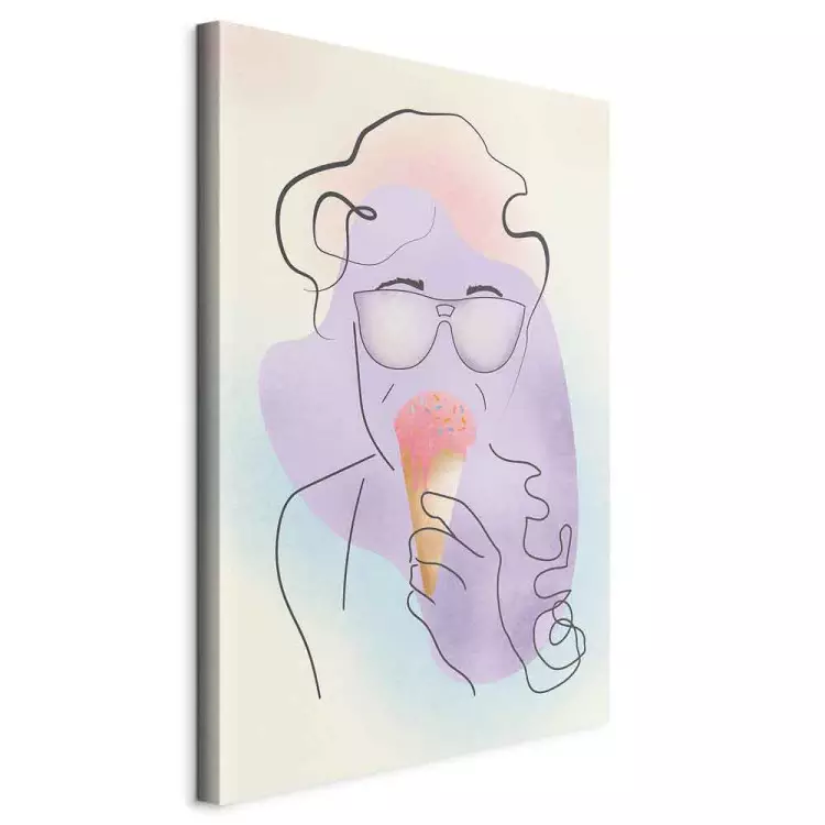 Ice cream with sprinkle - abstraction with blue background