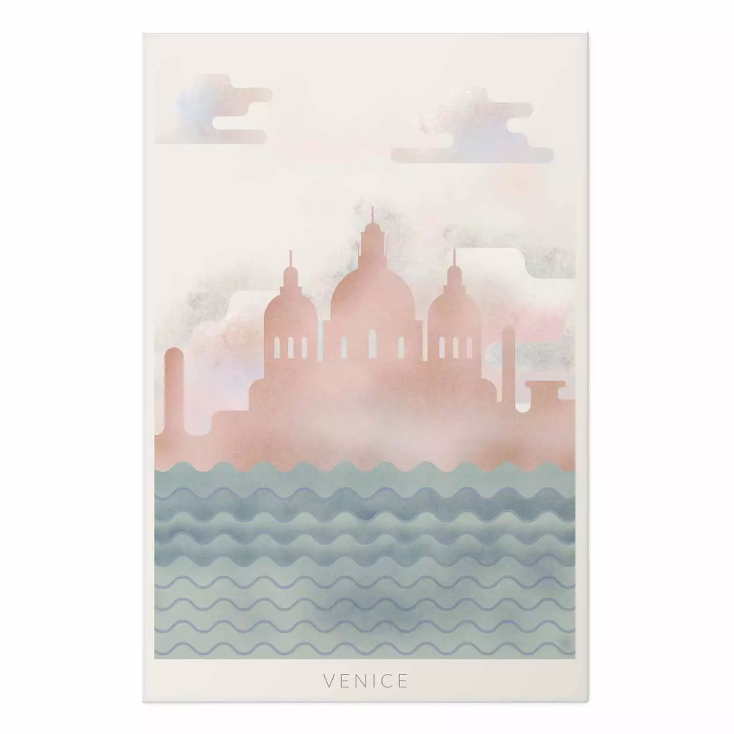 Wall Poster Spring in Venice - pastel sea composition against architecture backdrop