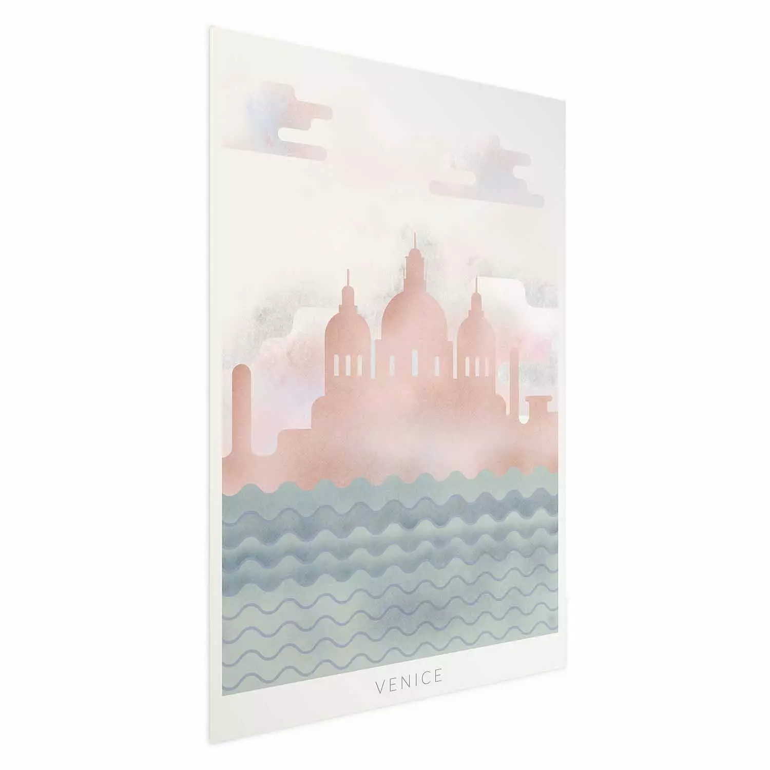 Wall Poster Spring in Venice - pastel sea composition against architecture backdrop