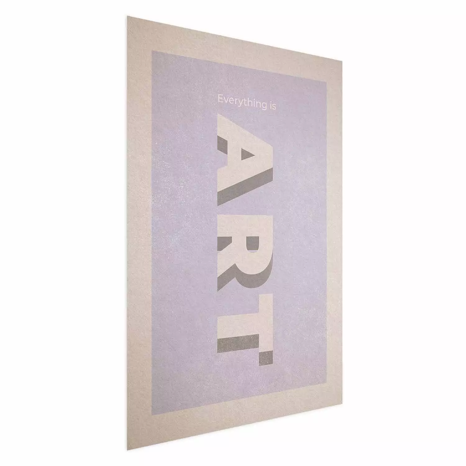 Wall Poster Everything is Art - English text on a pastel-colored background