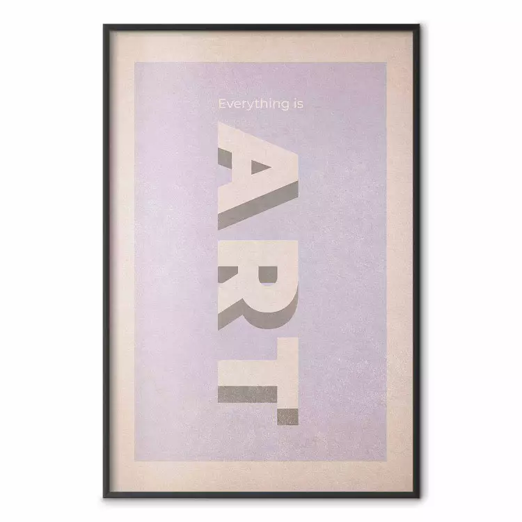 Everything is Art - English text on a pastel-colored background
