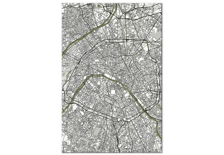Canvas Paris Arterie - French capital center plan with Seine selection
