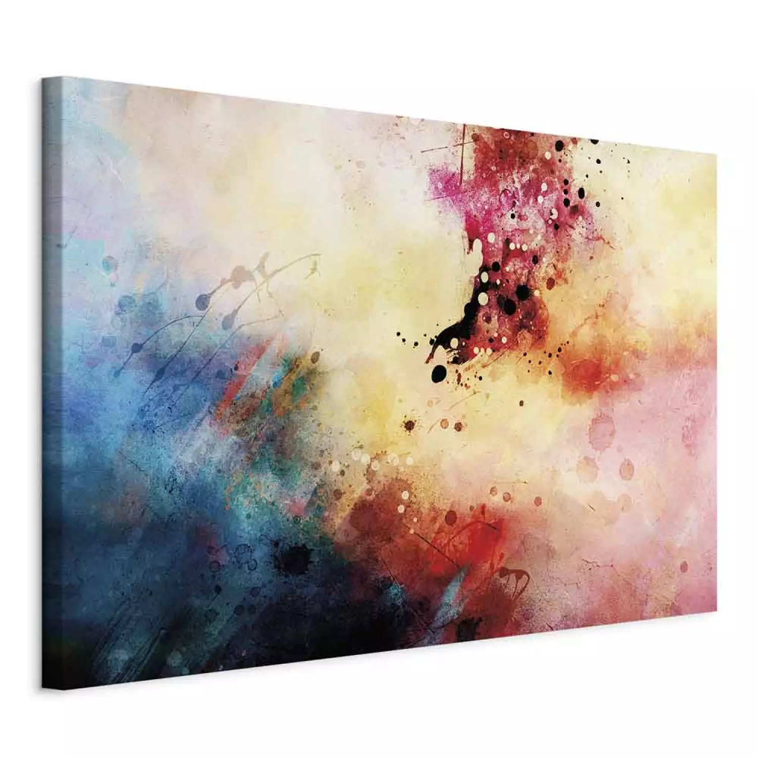 Canvas Art Print Symphony of Colors Wide - abstract colorful watercolor
