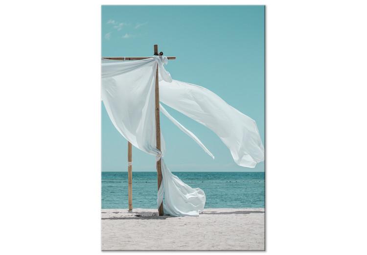 Canvas Warm Wind (1-piece) Vertical - beach and sea landscape