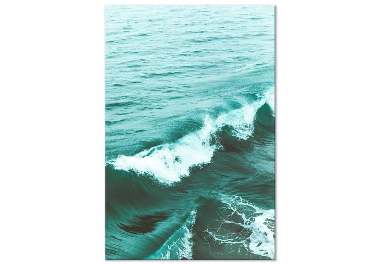 Canvas A peaceful wave - deep green sea with a small wave in the foreground