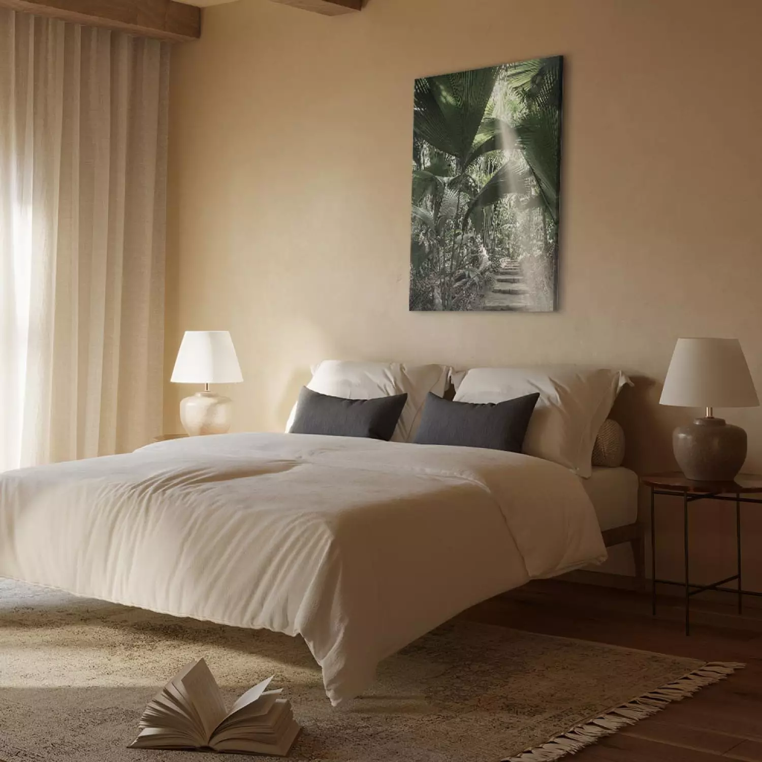 Canvas Print Bundle of Light Vertical - tropical vegetation landscape