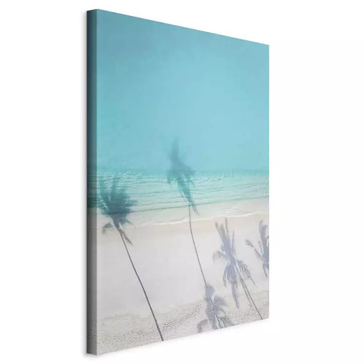 Turquoise coast - marine beach with white sand in the shade of palm