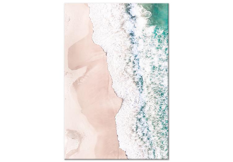 Canvas Turquoise Waves - Sea Coast from Aerial view with Waves