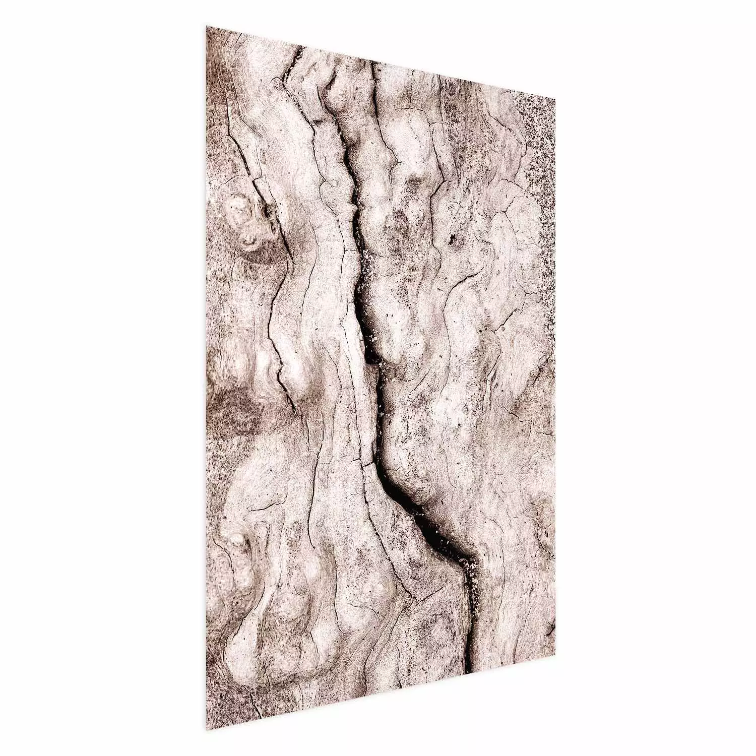 Wall Poster Touch of Tropical Wind - natural texture of cracked driftwood