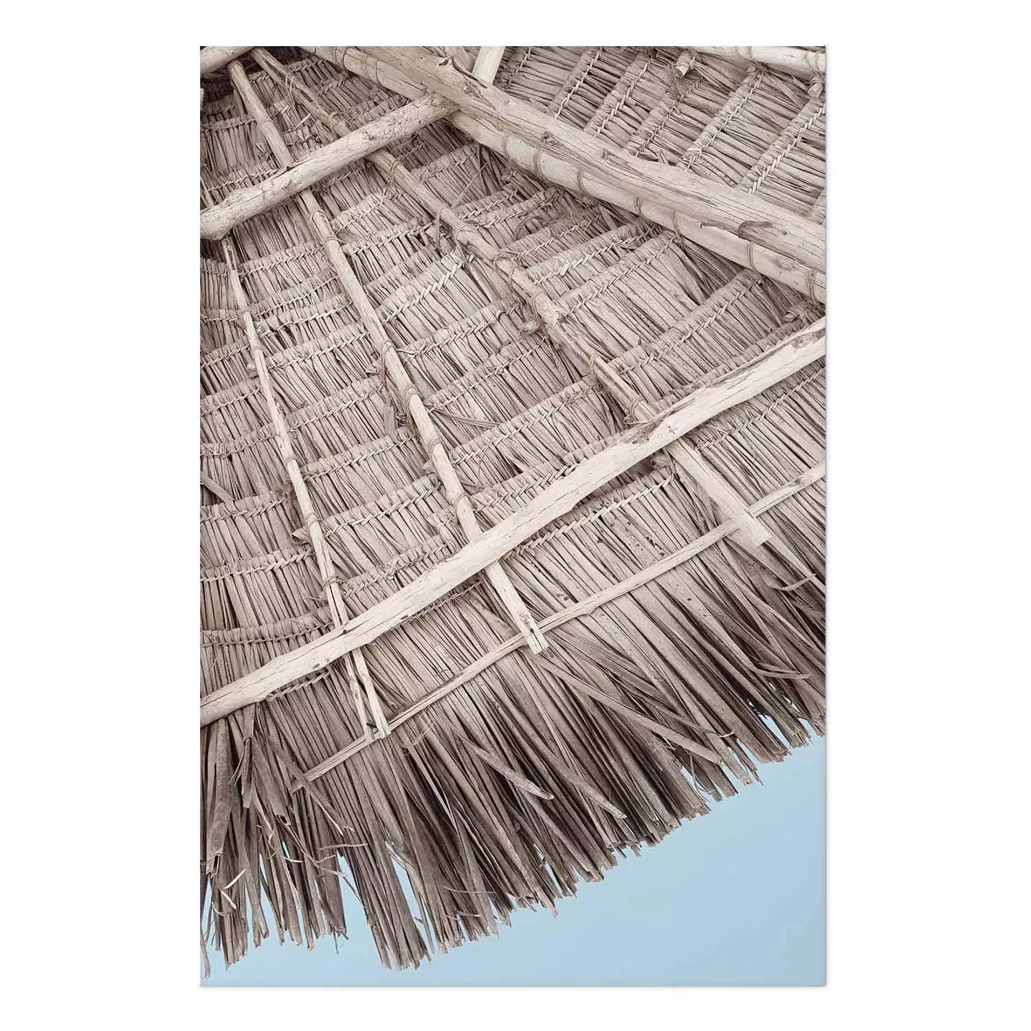 Wall Poster Exotic Structure - landscape of a tropical cottage roof against sky