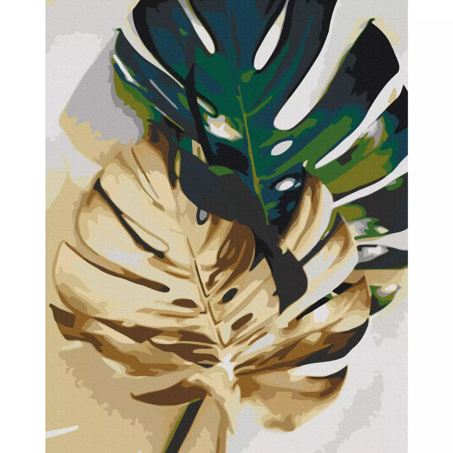 Paint by number Golden Monstera