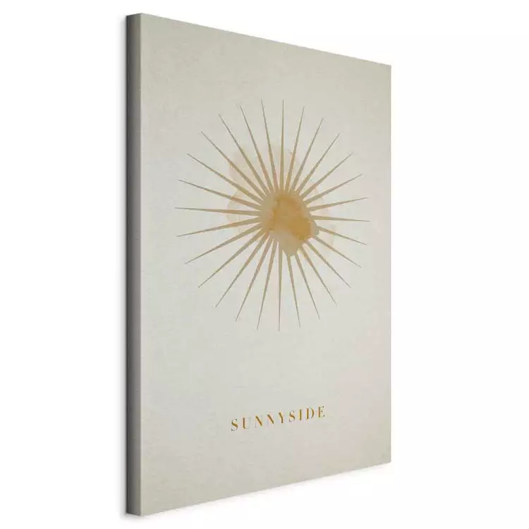 Sunny Side - Abstract Sun Vision with Signature and White Background