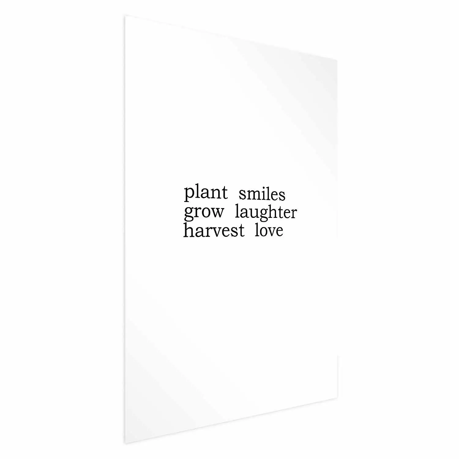 Wall Poster Harvest of Love - black English texts on a contrasting white background