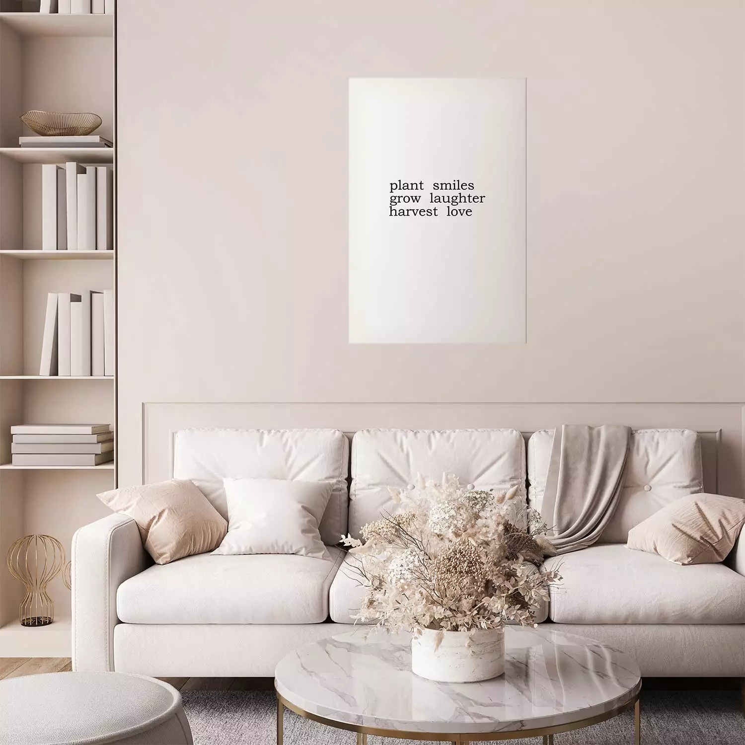 Wall Poster Harvest of Love - black English texts on a contrasting white background