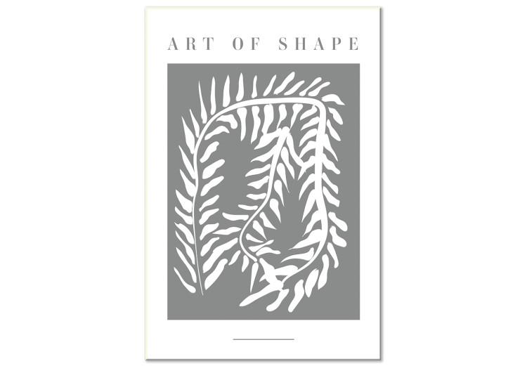 Canvas Snake plant - abstraction with a botanical motif on a gray background
