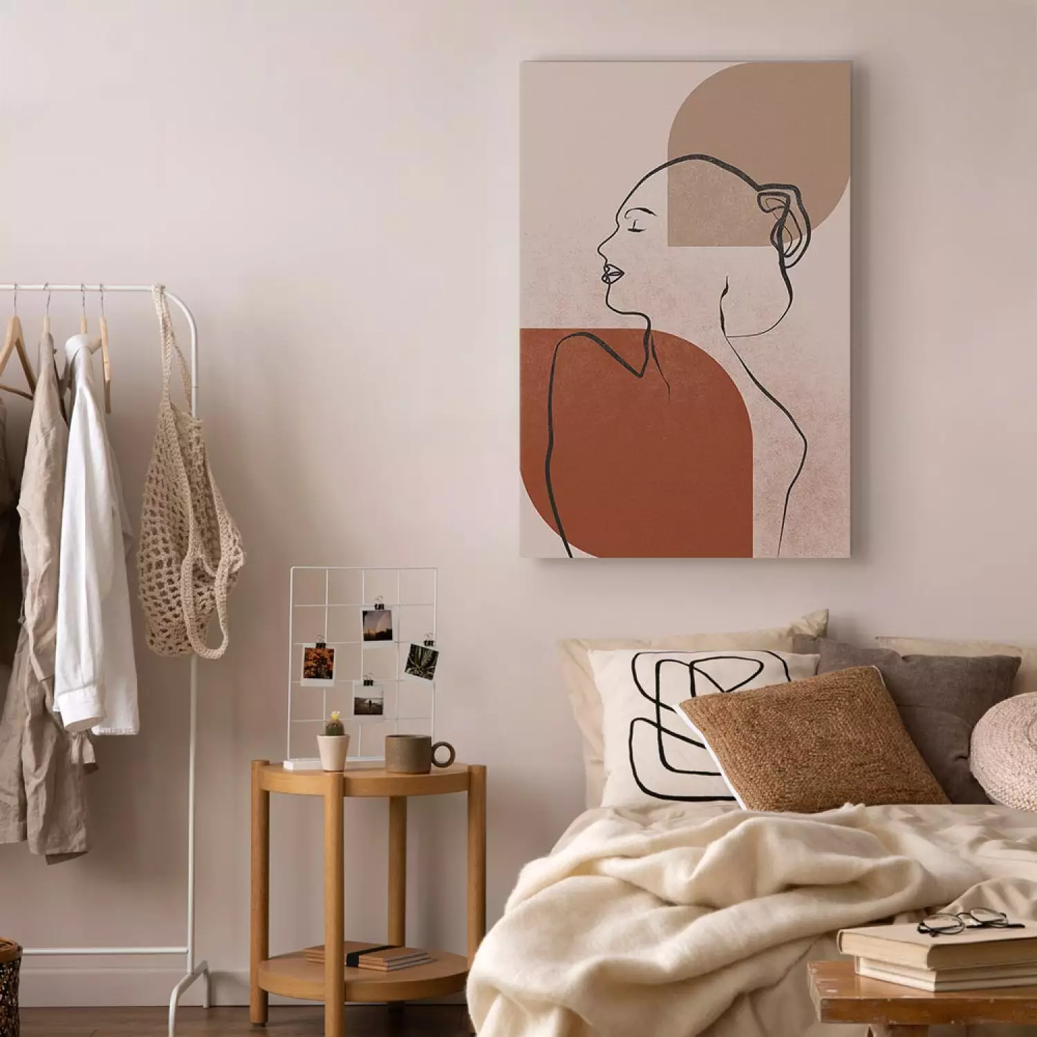 Canvas Linear feminine act - abstract, minimalist portrait