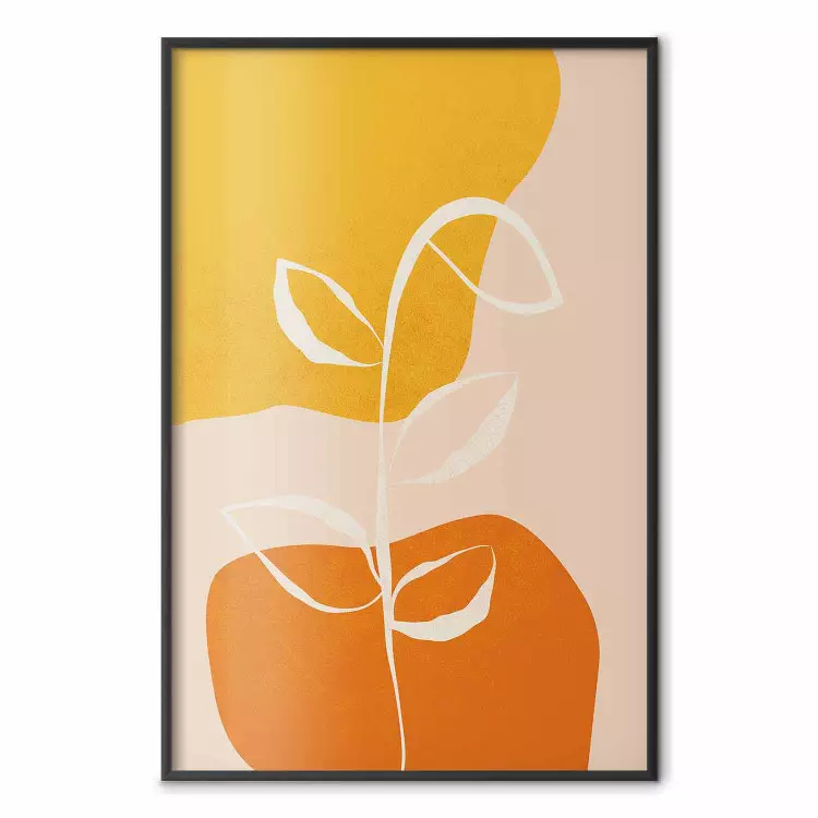 Young Plant - abstract plant on a colorful and pastel background