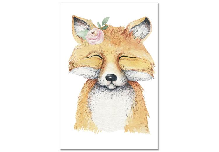 Canvas Smiling fox - colorful illustration inspired by fairy tales