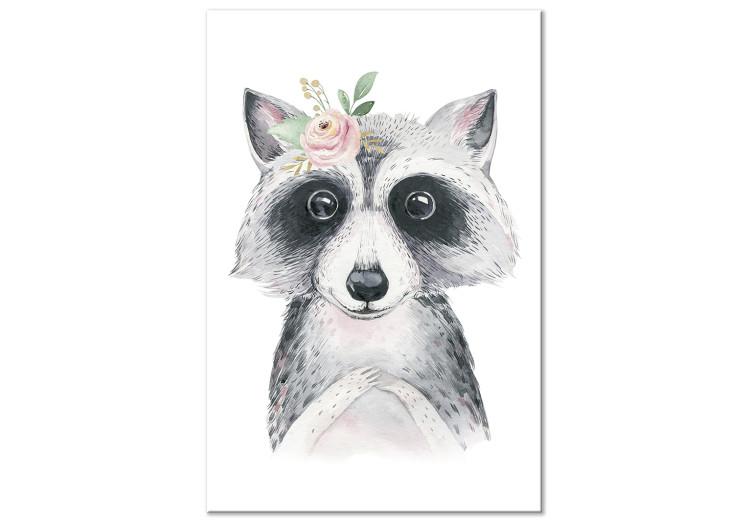 Canvas Sweet raccoon - colorful illustration for children