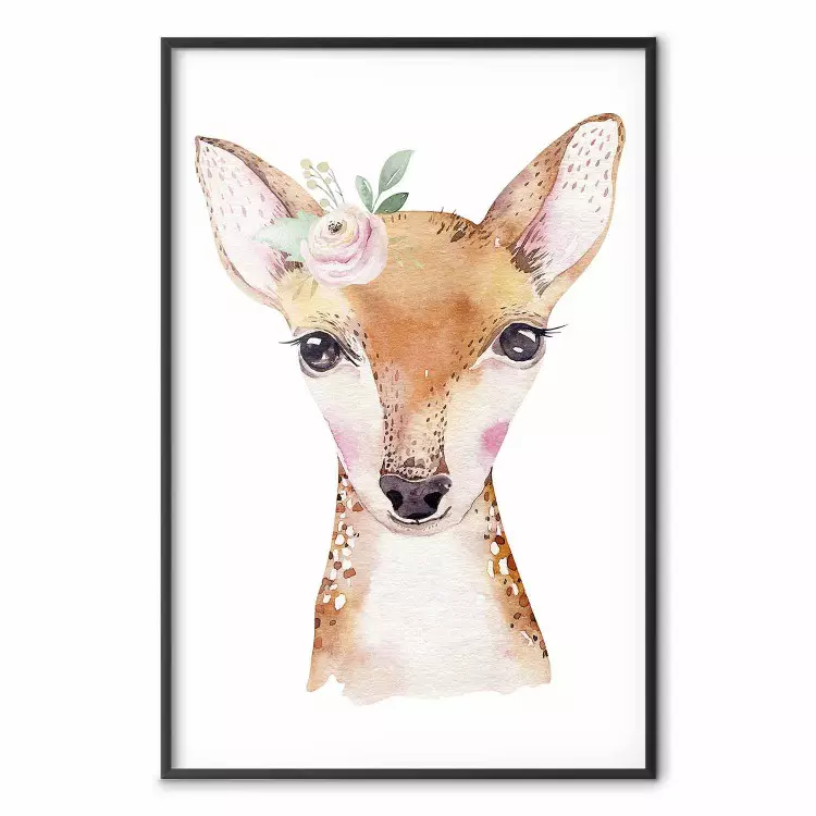 Little Deer - funny portrait of an animal on a white contrasting background