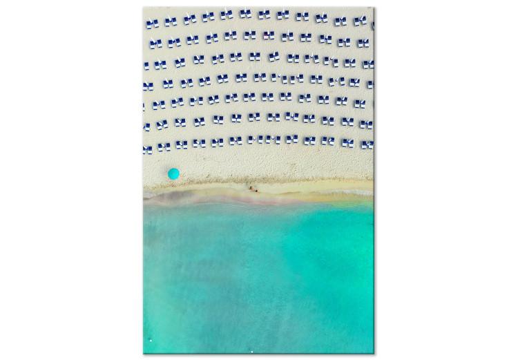 Canvas Italian beach - sea landscape seen from above with azure water