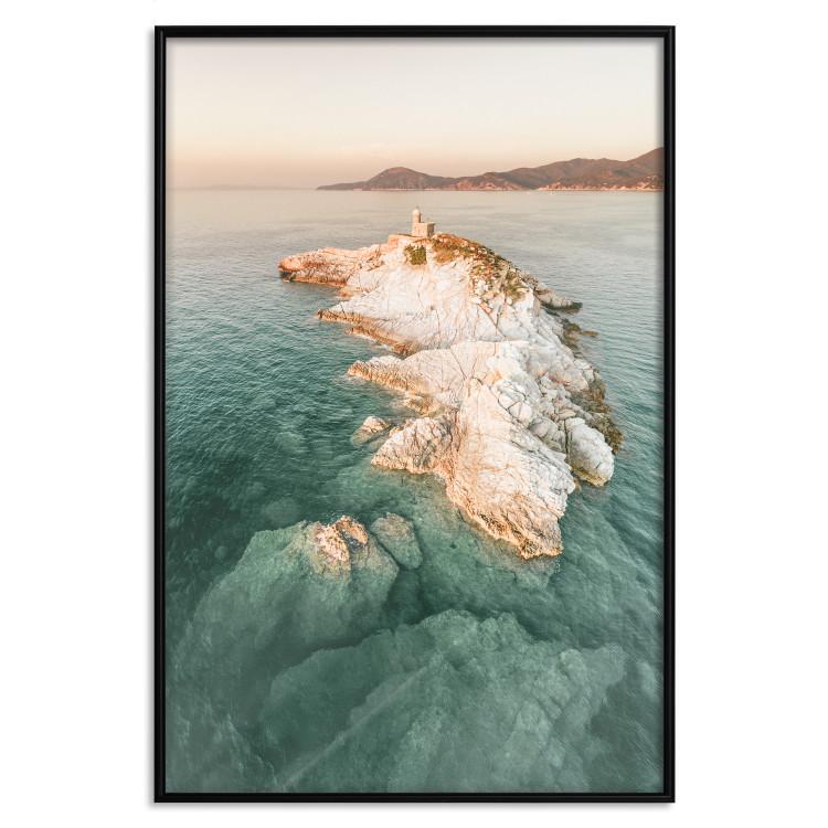 Poster Scoglietto - rocks and sea against the majestic landscape of Italy