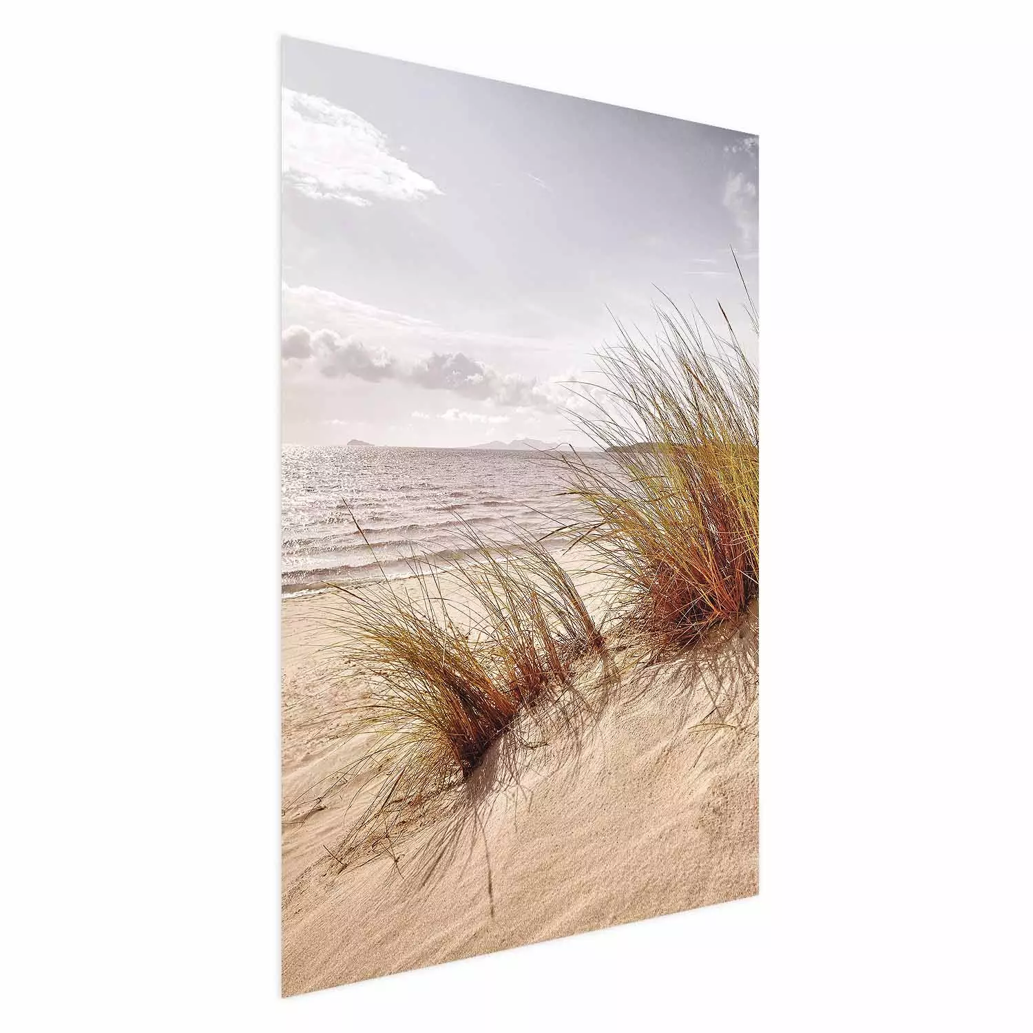 Wall Poster Afternoon Wind - seascape and sandy beach in summer