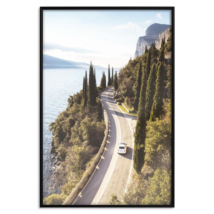 Poster Gardesana - lake and road amidst greenery against the backdrop of Italy's landscape