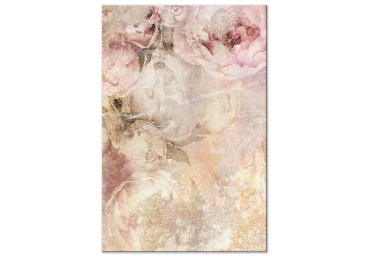 Canvas Summer peonies - a rustic floral composition