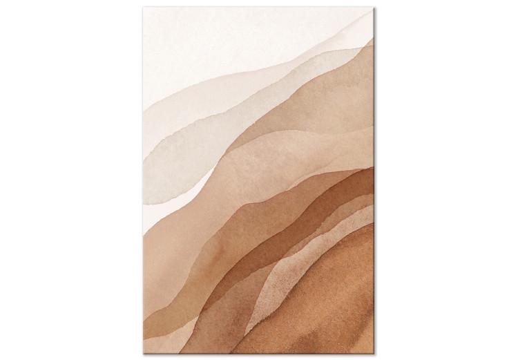 Canvas Brown-beige Waves - Modern Abstraction in Boho style