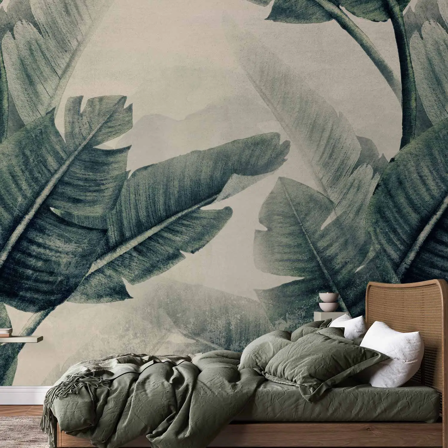 Murando Premium Tropical Nature Wallpaper 100 X 70 Cm Non-Woven Wall Mural Stylish Wall Decoration XXL Giant Poster Design Wall Paper Flowers Concrete