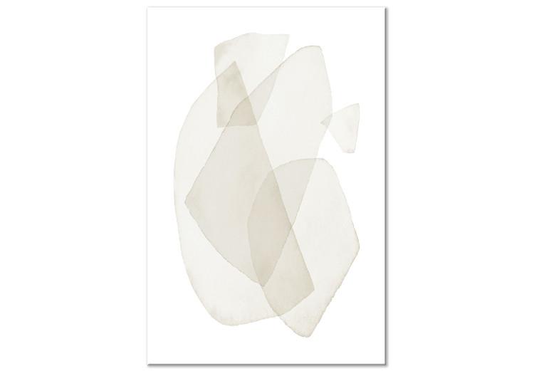 Canvas Beige shapes - Boho Abstraction stylized on watercolor