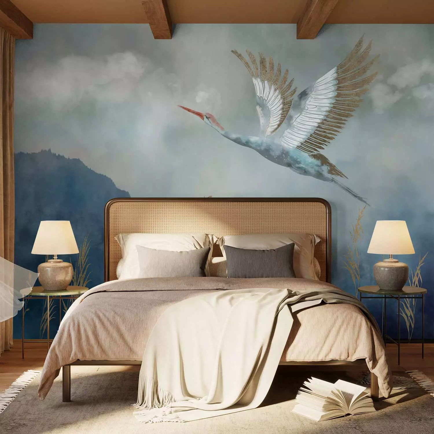 Wall Mural Heron in Flight
