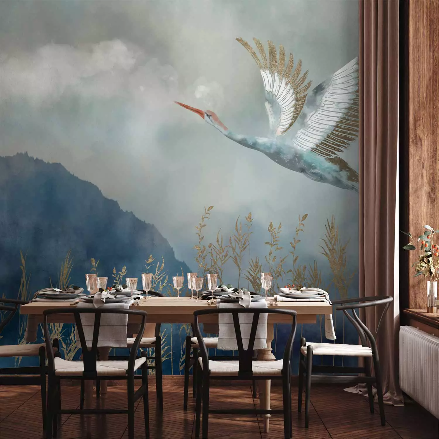 Wall Mural Heron in Flight