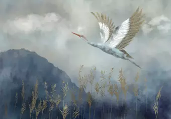 Wall Mural Heron in Flight Wallpaper Cropper