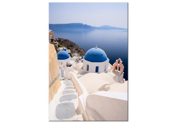 Canvas Sunny Santorini landscape - landscape with sea and Greek architecture