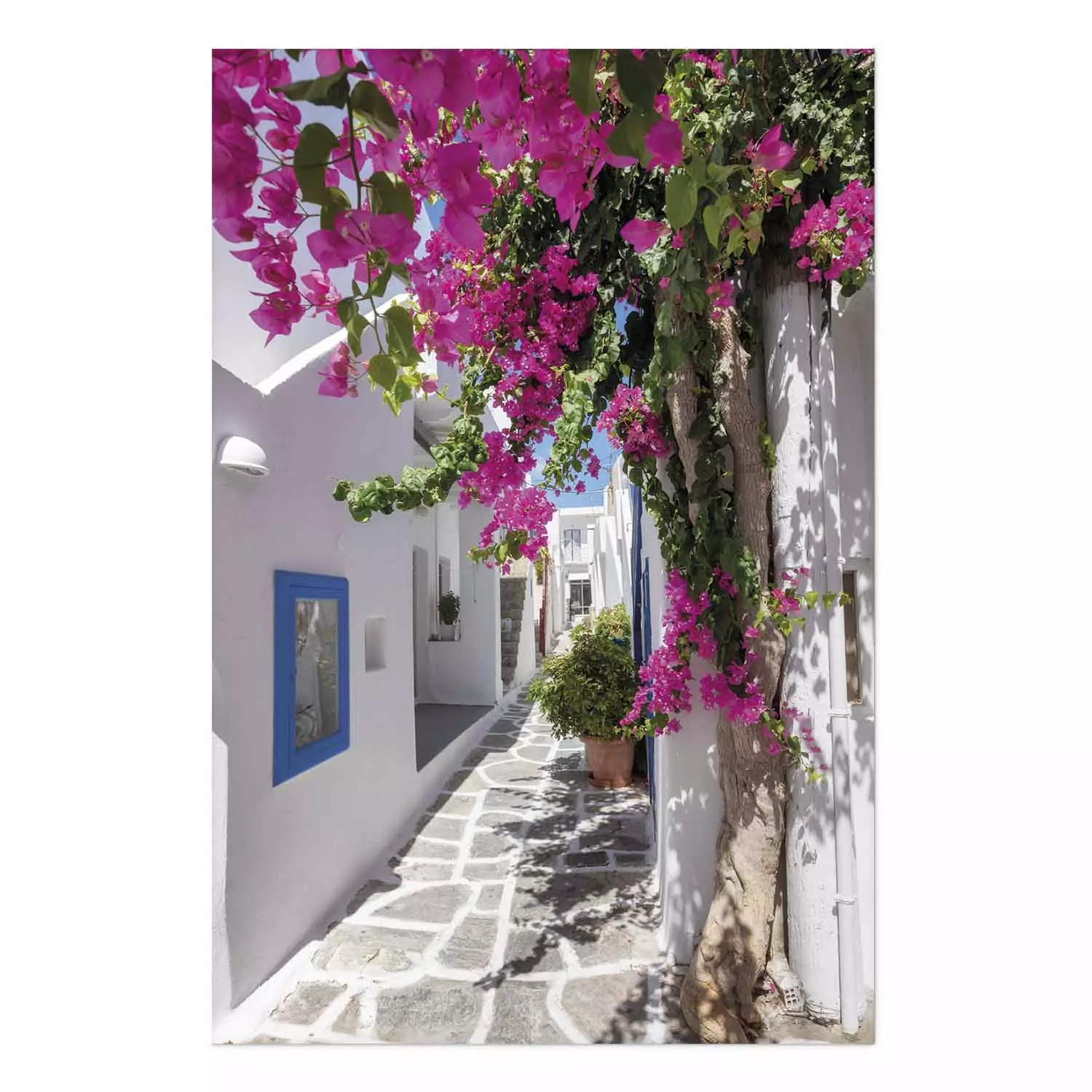 Wall Poster Lonely Alley - a summer landscape of Greek architecture amidst nature