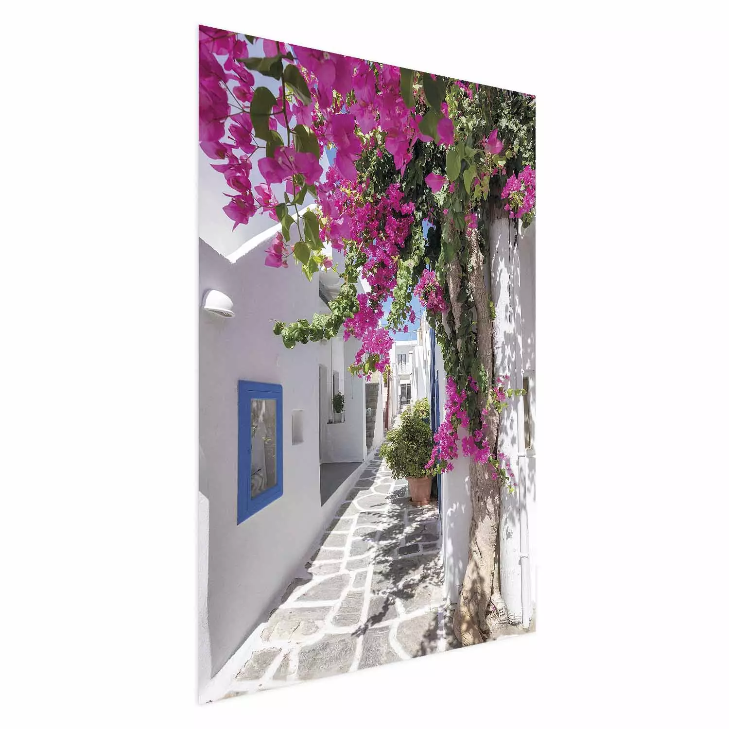 Wall Poster Lonely Alley - a summer landscape of Greek architecture amidst nature