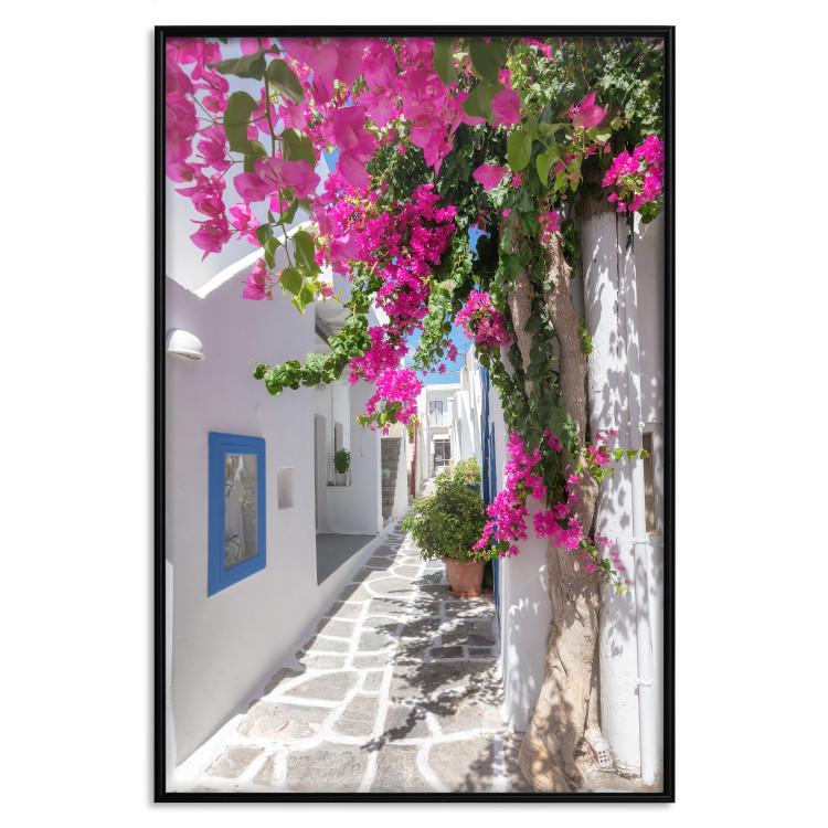 Poster Lonely Alley - a summer landscape of Greek architecture amidst nature